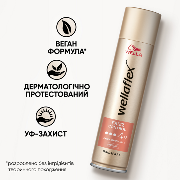 Лак для волос Wellaflex Frizz Control 4 Контроль над непослушными волосами, 250 мл - Pampik - 4