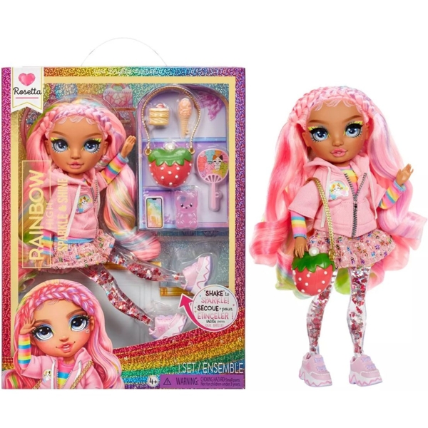 Лялька Rainbow High Sparkle & Shine Розетта, з аксесуарами, 28 см (427780) - Pampik