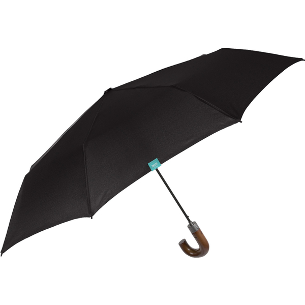 Парасолька Perletti Time складана автоматична чорна (26016) - Pampik