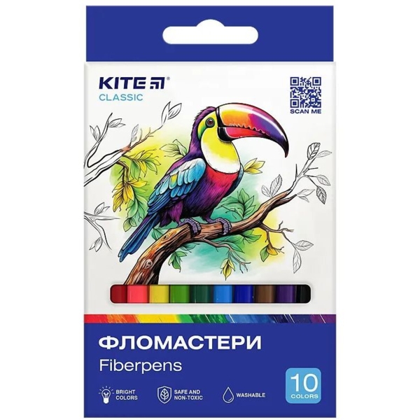 Фломастеры Kite Classic, 10 шт. (K-455) - Pampik