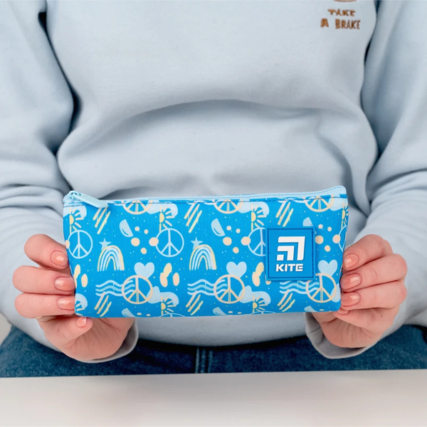 Пенал мягкий Kite 8x19.5x3.5 см голубой (K24-680-1) - Pampik - 3