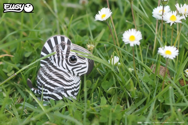 Сборная 3Д модель Eugy Зоопарк Зебра (XEG-011) - Pampik - 8