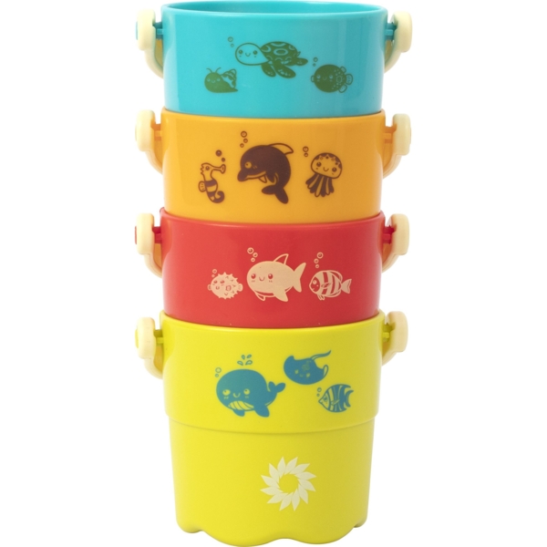 Набор игрушек для ванной Baby Team Ведерца 4 шт. (8859) - Pampik