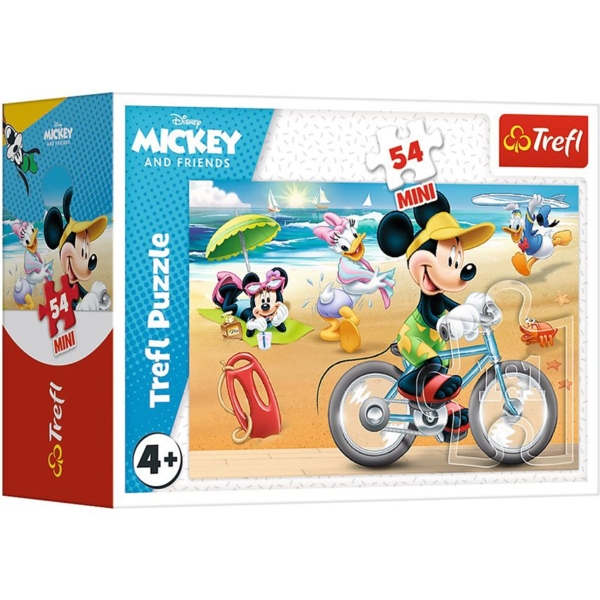 Пазли Trefl На велосипеді Дісней: Міккі Маус Міні, 54 елементи (19712) - Pampik