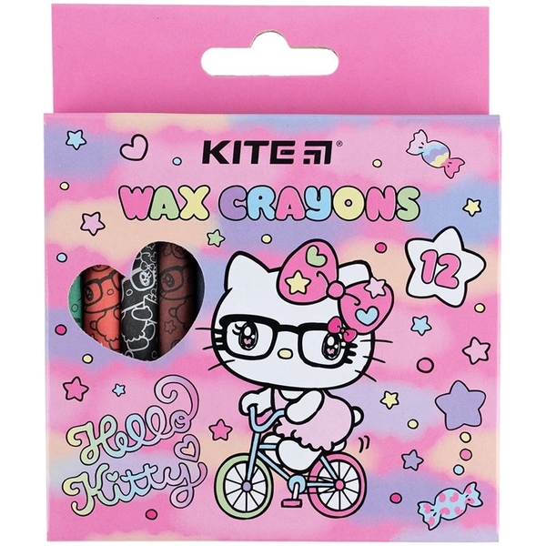 Крейда воскова Kite Hello Kitty 12 шт. (HK24-070) - Pampik