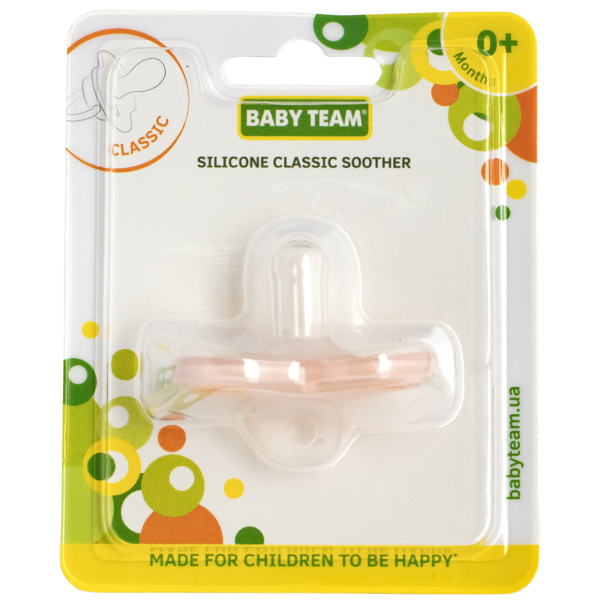 Силіконова класична пустушка Baby Team, рожевий (3055) - Pampik - 4