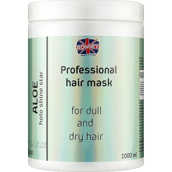 Маска для тусклых и сухих волос Ronney Professional Holo Shine Star Aloe 1 л - Pampik