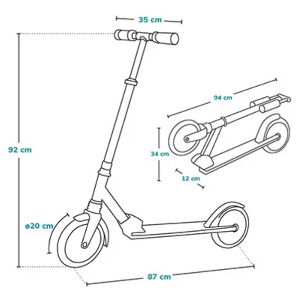 Самокат Lionelo Luca Black Carbon Pink - Pampik - 8