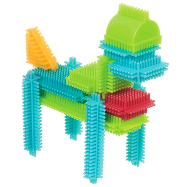 Конструктор-брістл Battat Lite Bristle Blocks Будівельник, 56 деталей (BT3070Z) - Pampik - 4