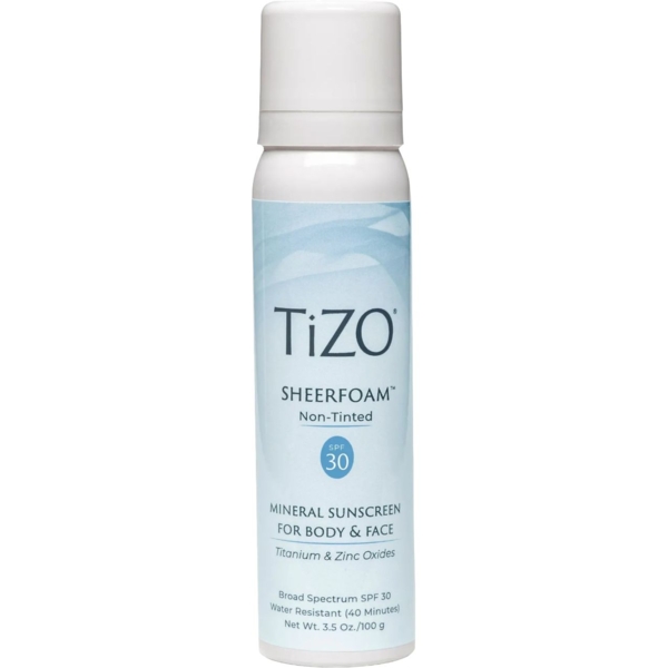 Пенка солнцезащитная для лица и тела TiZO SheerFoam Body & Face Non-Tinted SPF 30, 100 г - Pampik