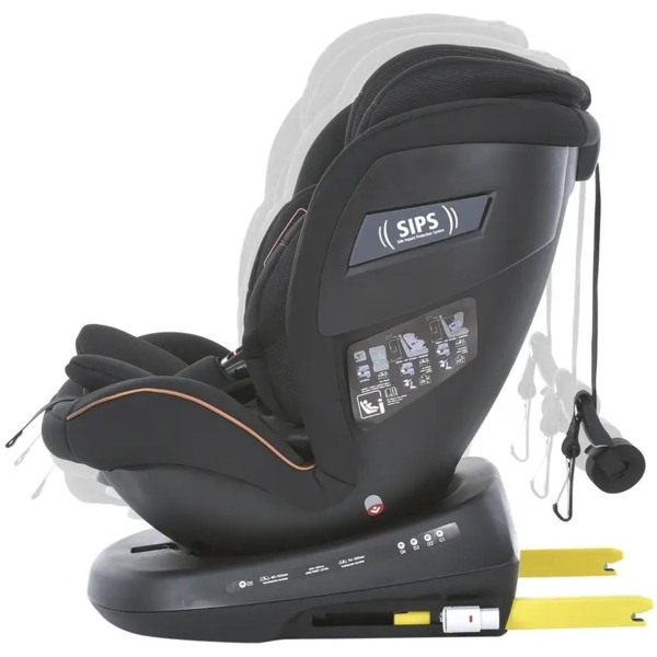 Автокрісло El Camino ME 1117 I-con Black Striped чорне (35222) - Pampik - 7