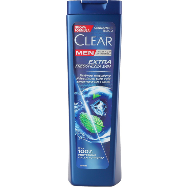 Шампунь проти лупи Clear Men Extra Freschezza Екстра свіжість 24 години 225 мл - Pampik