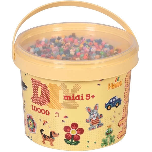 Термомозаика Hama Набор цветных бусин Midi 5+ 10000 шт. 50 цветов - Pampik