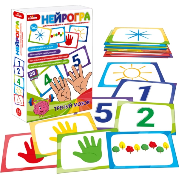 Розвиваюча гра Ludum Нейрогра набір розвивальних карток (МЕ5032-26) - Pampik - 2
