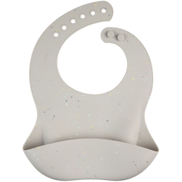 Слинявчик силіконовий Canpol Babies з кишенькою (51/029_grey) - Pampik