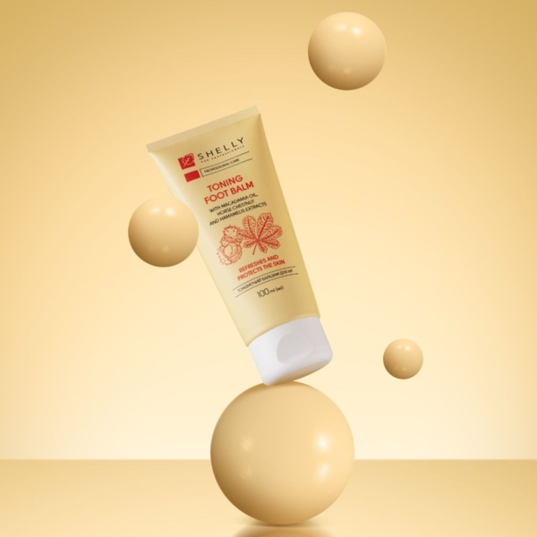 Бальзам для ніг Shelly тонізуючий з олією макадамії, екстрактами кінського каштана та гамамелісу 100 мл - Pampik - 3