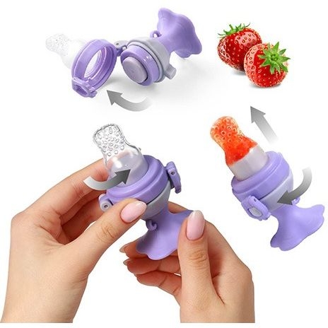 Ниблер для кормления BabyOno Цветочек, фиолетовый (1542) - Pampik - 3