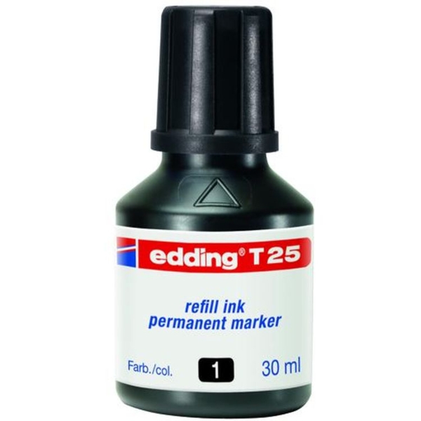 Чернила для заправки Edding Permanent e-T25 черные (e-T25/01) - Pampik