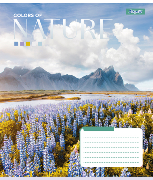 Набір зошитів 1 Вересня Colors of nature А5 в лінійку 48 аркушів 10 шт. (767378) - Pampik - 2