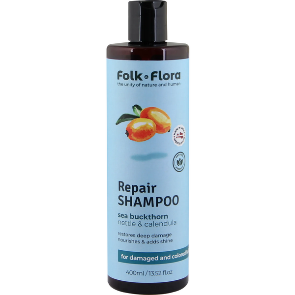 Шампунь для восстановления волос Folk&Flora 400 мл - Pampik