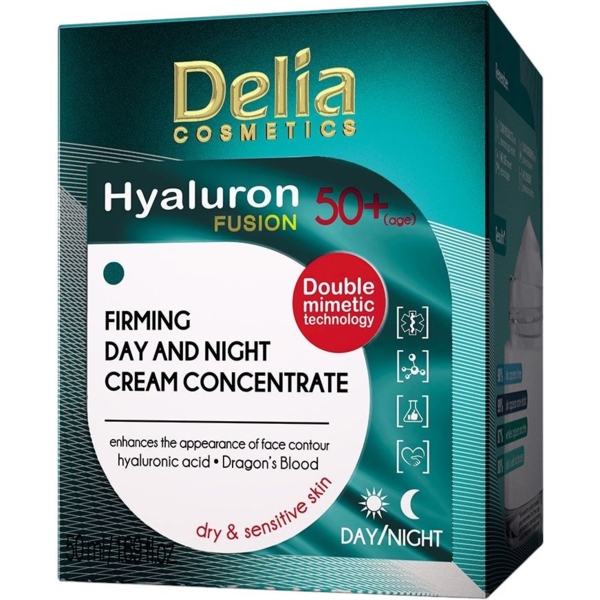 Крем для лица Delia Cosmetics Hyaluron Fusion с эффектом лифтинга 50+ 50 мл - Pampik - 2