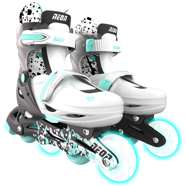 Роликові ковзани Neon Combo розмір 30-33 сірі з білим (NT30E4) - Pampik