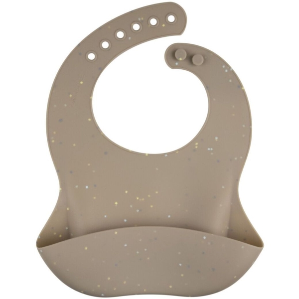 Слинявчик силіконовий Canpol Babies з кишенькою, бежевий (51/029_bei) - Pampik