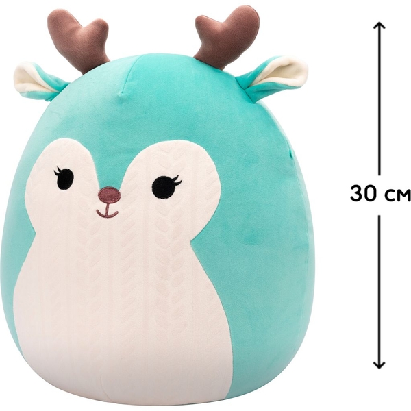Мягкая игрушка Squishmallows Олень Лопсанг 30 см (SQCR06688) - Pampik - 7