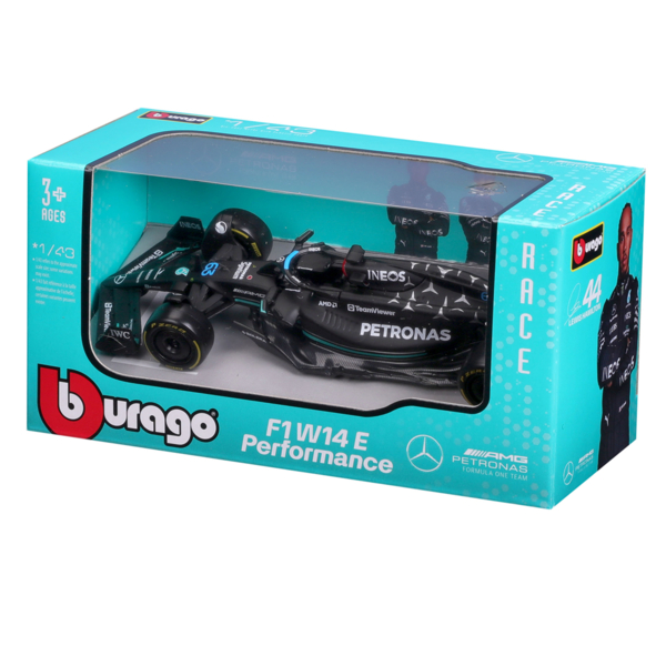 Автомодель Bburago Mercedes-AMG F1 W14 E Performance 2023, 1:43 в асортименті (18-38080) - Pampik - 11