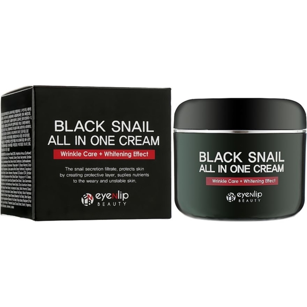 Крем для лица Eyenlip Black Snail All In One с муцином черной улитки 100 мл - Pampik