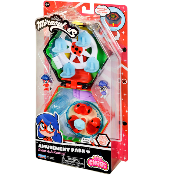 Игровой набор Miraculous Леди Баг и Супер-Кот Chibi Парк развлечений, 2 фигурки и аксессуары (50553) - Pampik - 10