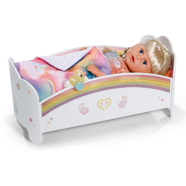 Ліжечко для ляльки Baby born Сон на веселці (звук, світло, з постільною білизною) - Pampik - 4