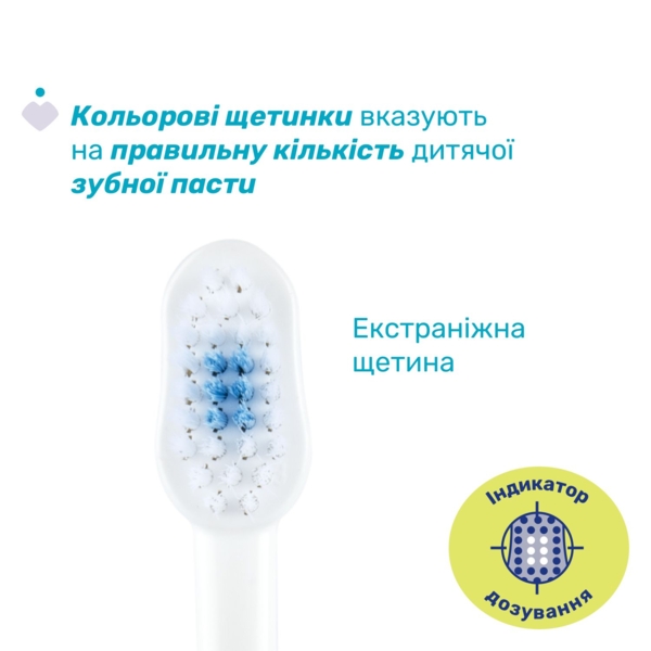 Зубна щітка Chicco на присосці, 3-6 років, рожева з жовтим, 2 шт. - Pampik - 2