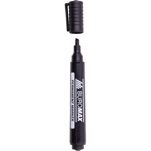 Маркер Buromax водостійкий 1-4.6 мм чорний (BM.8707-01) - Pampik