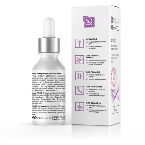 Флюид от вросших ногтей Shelly с антибактериальным эффектом 10 мл - Pampik - 2
