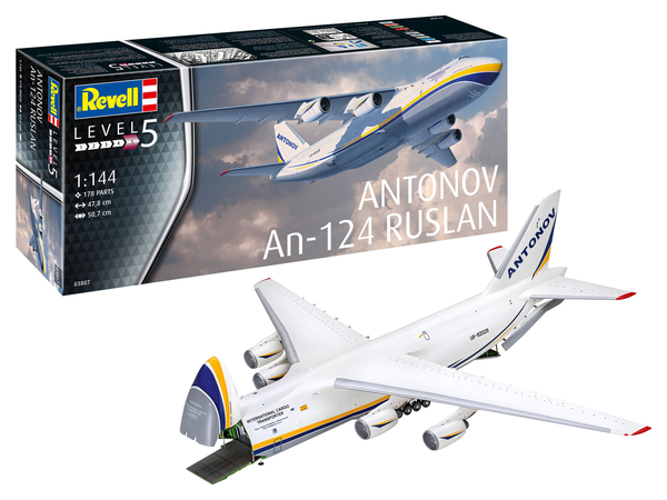 Сборная модель Revell Грузовой самолет АН-124 Руслан, масштаб 1:144, 178 деталей (RVL-03807) - Pampik - 2