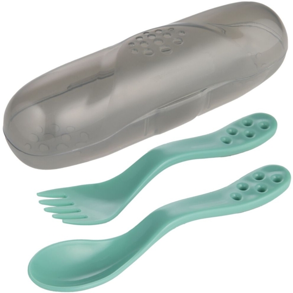 Набір столових приборів Canpol babies в футлярі бірюзовий (74/019_tur) - Pampik - 2