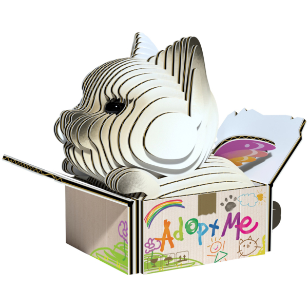 Збірна 3Д модель Eugy Зоопарк Кошеня сіамське (XEG-088) - Pampik