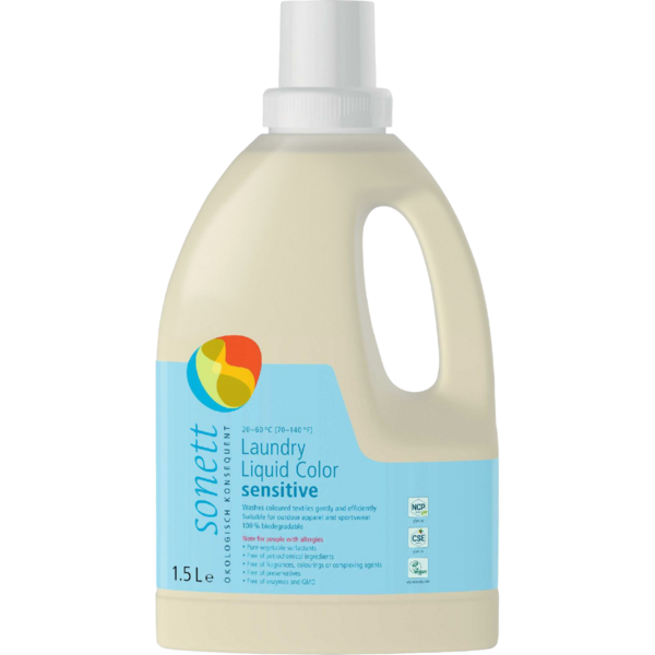 Органическая жидкость Sonett для стирки цветных тканей, 1.5 л - Pampik