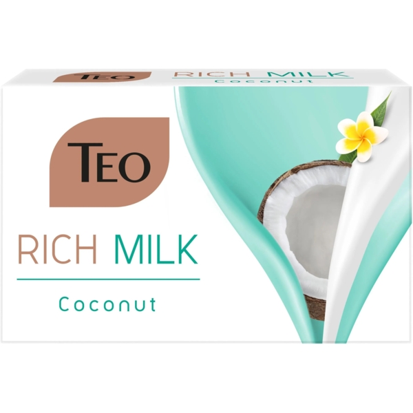 Мило тверде Teo Rich Milk Coconut, 90 г - Pampik