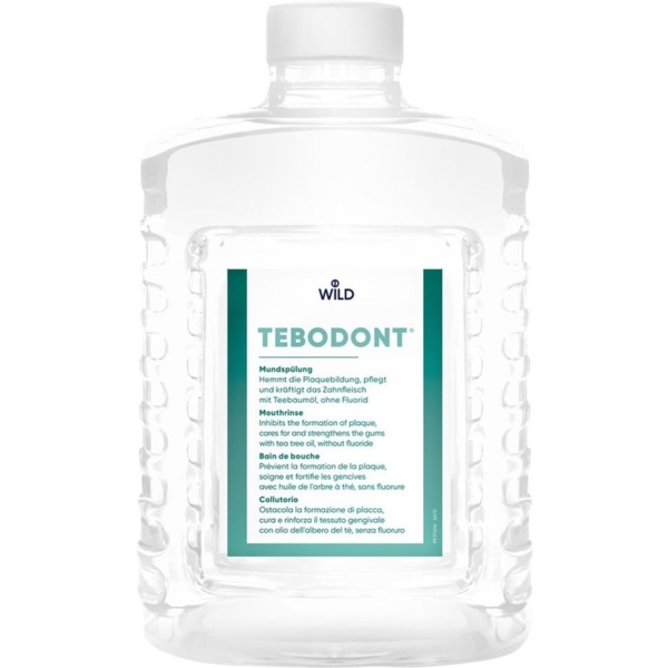 Ополаскиватель полости рта Dr. Wild Tebodont с маслом чайного дерева без фторида, 1.5 л - Pampik