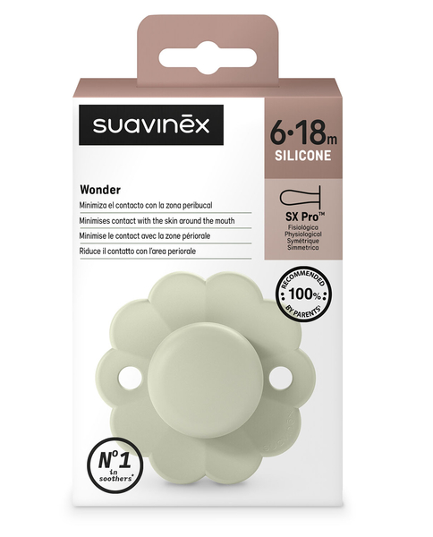 Пустушка фізіологічна Suavinex Wonder, силіконова, 6-18 місяців, світло-зелений (308386) - Pampik - 3