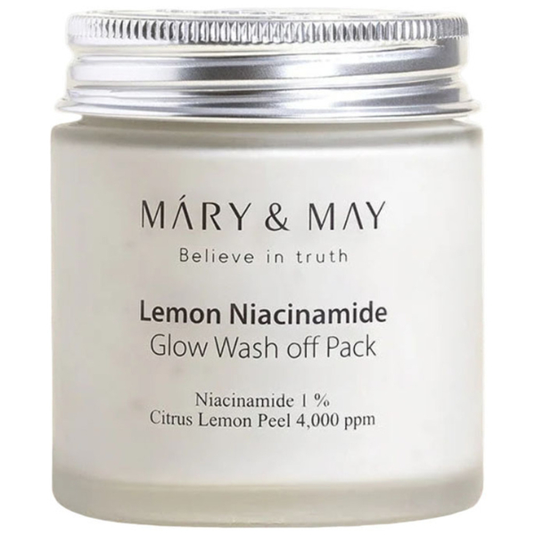 Освітлююча глиняна маска Mary&May Lemon Niacinamide Glow Wash off Pack 125 г (BT19968) - Pampik