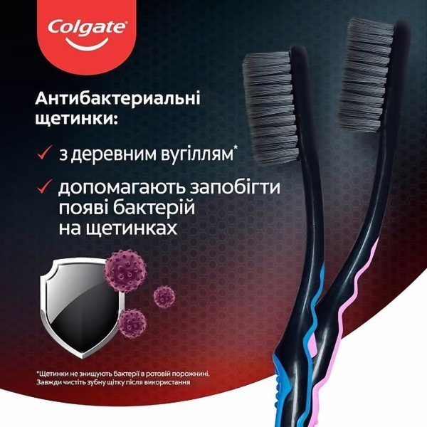 Зубная щетка Colgate Шелковые нити с древесным углем розовая (570267) - Pampik - 7
