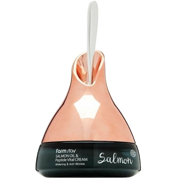 Крем для обличчя FarmStay Salmon Oil & Peptide Vital Cream 50 г - Pampik - 2