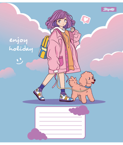 Набір зошитів 1 Вересня Anime girl А5, в лінію, 12 аркушів, 25 шт. (767215) - Pampik - 3