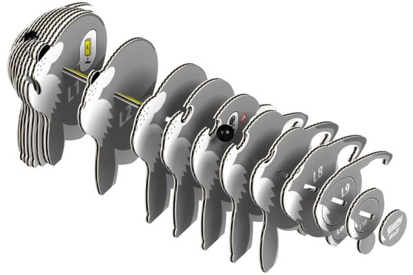 Збірна 3Д модель Eugy Зоопарк Вовк (XEG-040) - Pampik - 2