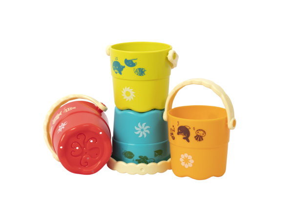 Набор игрушек для ванной Baby Team Ведерца 4 шт. (8859) - Pampik - 4