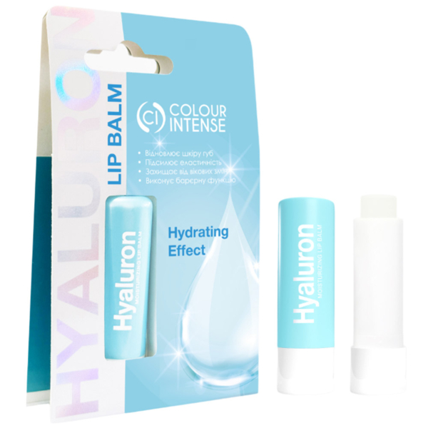 Бальзам для губ Colour Intense Lip Balm Hyaluronic Acid увлажняющий оттенок 02, 5 г - Pampik