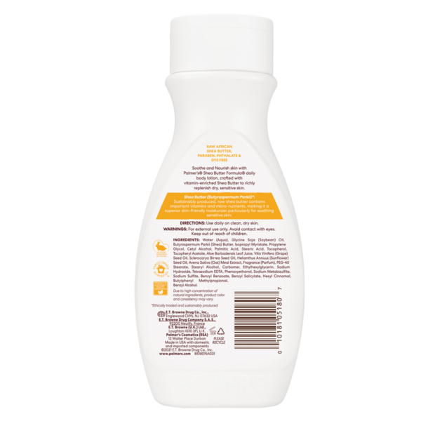 Лосьйон для тіла Palmer's Shea Butter Formula Raw Shea Nourish з олією ши та вітаміном Е 250 мл - Pampik - 14